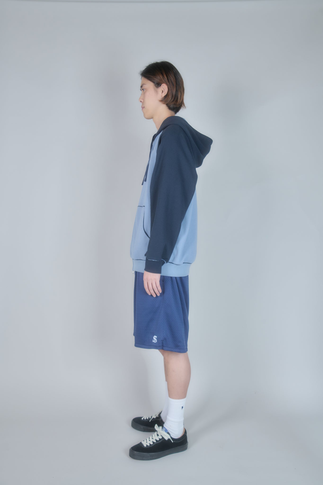 Full Zip Hooded Dry Waffle (Natural)