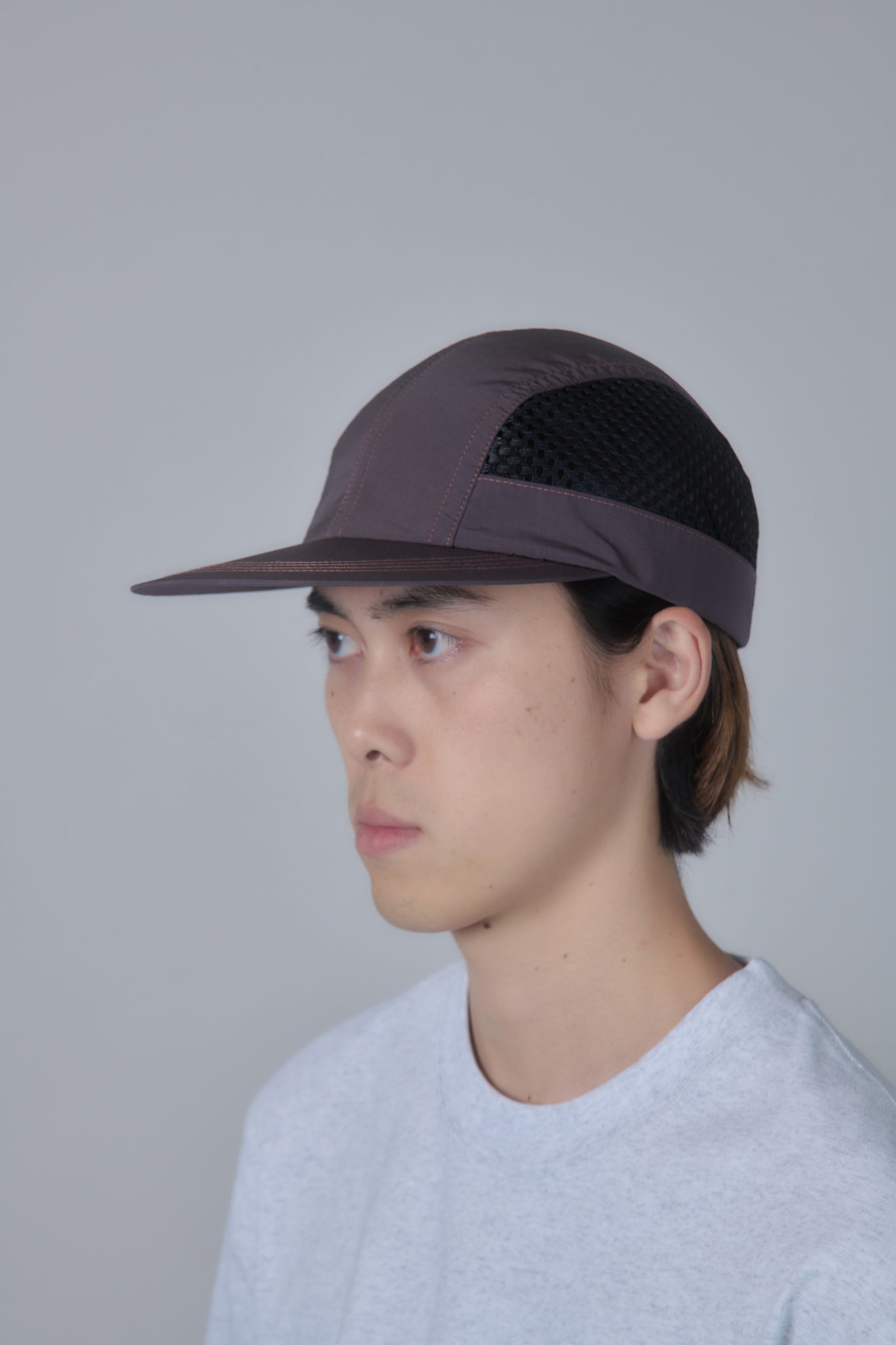 Side Mesh Long Bill Cap (Black)
