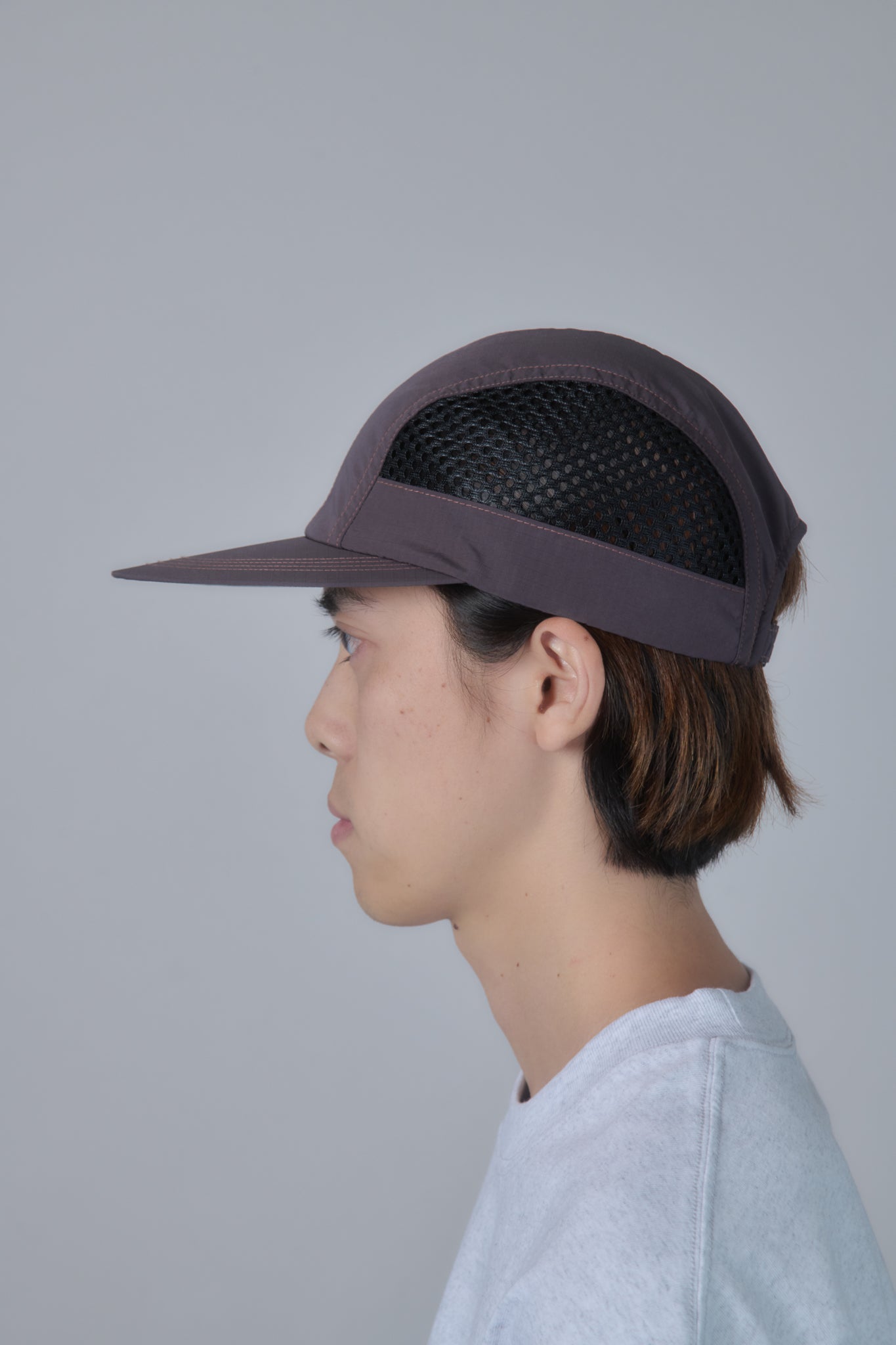Side Mesh Long Bill Cap (Black)